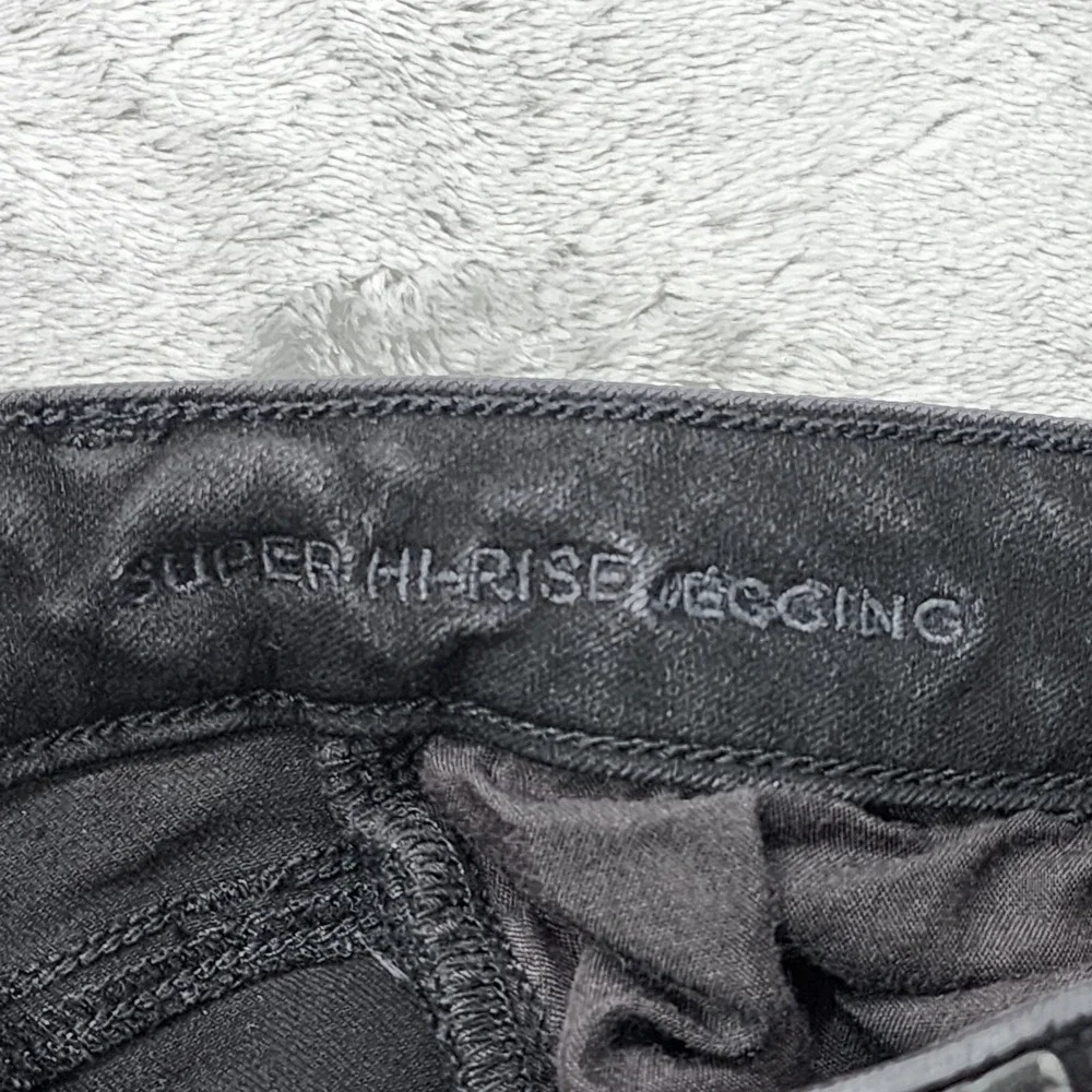 American Eagle Jeans Womens 6 Black Super High Rise Jegging Stretch Denim Preppy